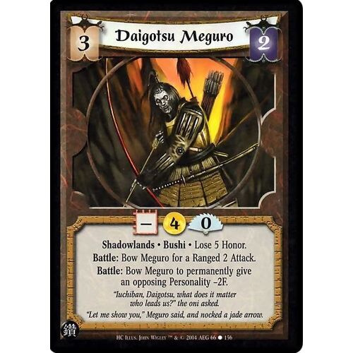 Carte Legend Of The Five Rings : Daigotsu Meguro
