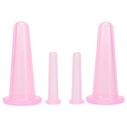 Ensemble De Ventouses Anti-Cellulite En Silicone À Forte Aspiration, Masseur Corporel, Ventouses Sous Vide, 4 Pièces
