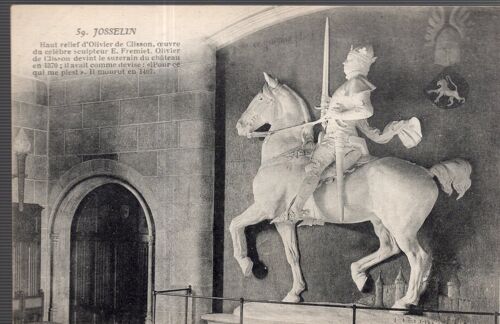 Carte Postale De Josselin (Morbihan) Le Château : Haut-Relief D' Olivier De Clisson, ¿Uvre Du Sculpteur Fremiet (Réf.59)