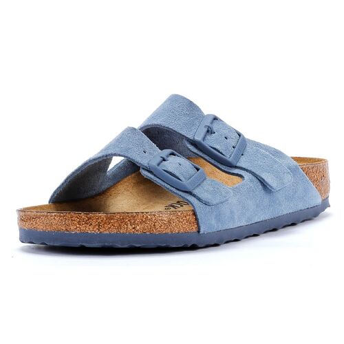 Birkenstock Arizona Sandales En Daim Bleu Élémentaire - 42
