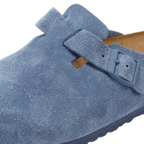Birkenstock Boston Sabots En Daim Bleu Élémentaire - 43