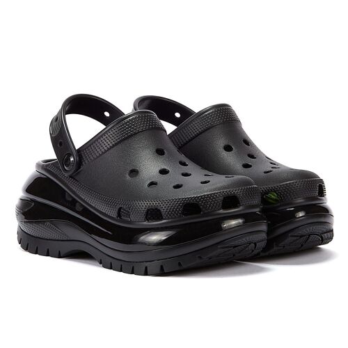 Sabots Crocs Classic Mega Crush Noirs Pour Femmes - 34-35