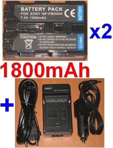 Chargeur + 2 Batteries Pour SONY NP-FM500H DSLR-A100, DSLR-A200, DSLR-A300, DSLR-A350, DSLR-A700 **1