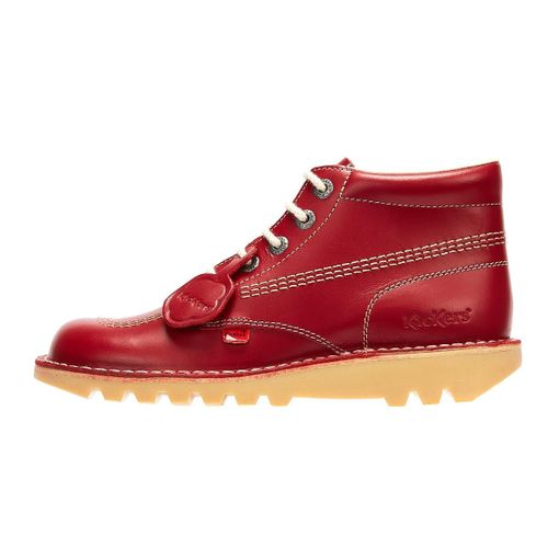 Kickers Kick Hi Bottes En Cuir Rouge Pour Homme - 44