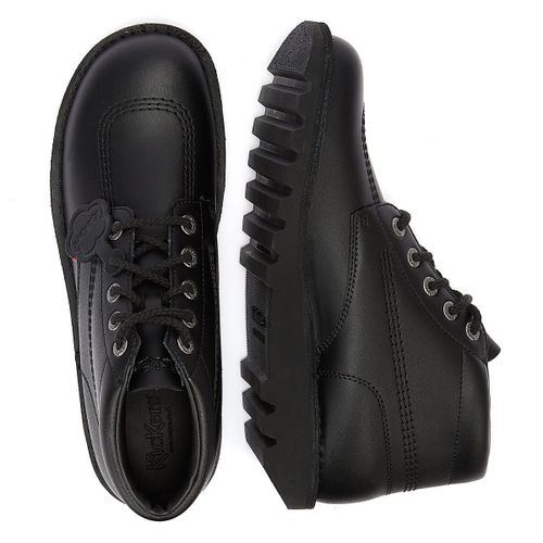 Kickers Kick Hi Mens Black Leather Ankle Boots - 45