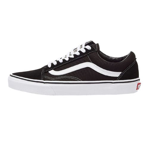 Vans Old Skool Baskets En Toile Noire / Blanche Pour Homme - 44 1/2