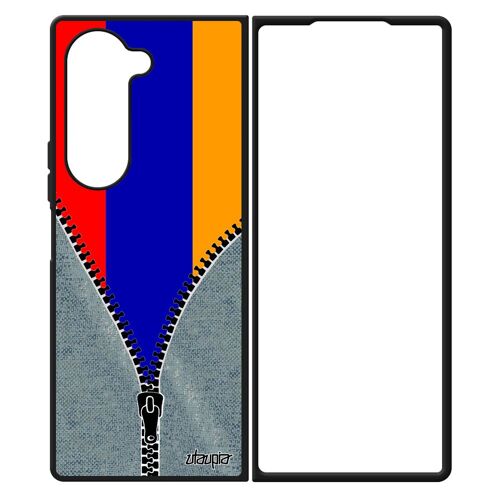 Coque Samsung Z Fold 6 Silicone Drapeau Armenie Armenien Jo Basket Personnalisé Euro Telephone Jeans Foot Jeux Olympiques De Galaxy