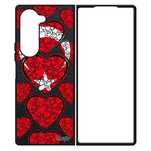 Coque Pour Samsung Z Fold 6 Silicone Drapeau Turquie Turc Football Coeur Euro Cover 4g I Love Coupe D'europe Metal Housse Jo Galaxy