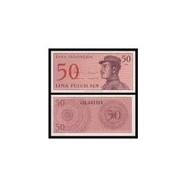 Indonésie = Billet De 50 Sen , Année 1964, Neuf