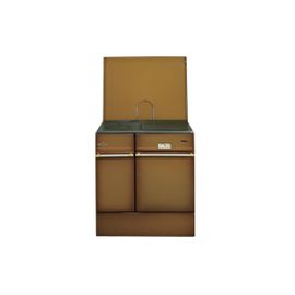 Godin - Cuisinière à bois 10kw brun foncé 240162BRUNFONCEPOLI