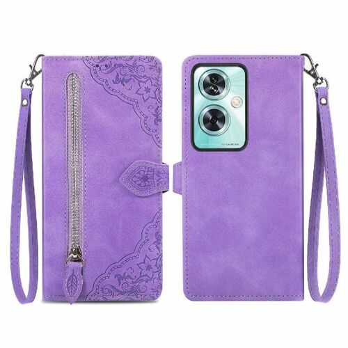 Flip Étui Pour Oneplus Nord N30 Se Affaires Fente Multi-Carte Multi-Couleur Portefeuille Fermeture Éclair Style - Violet
