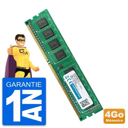 4Go RAM DDR3 PC3-12800 HYPERTEC A7398800-HY QR71639 DIMM 1600Mhz 1Rx8 PC Bureau