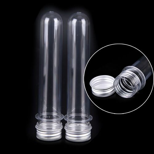 Tube En Plastique De Haute Qualité De 40ml Avec Bouchon En Aluminium, Vide, Transparent, Pet, Cosmétique, Portable, Masque, Bouteille De Test De Sel De Bain 
