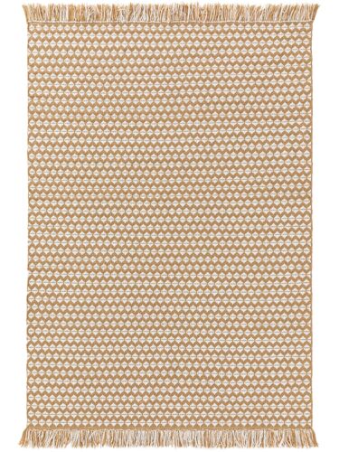 Tapis Poil Ras Fabriqué À Partir De Matériaux Recyclés Morty Jaune 80x150 Cm - Tapis Poil Court Design Moderne Pour Salon