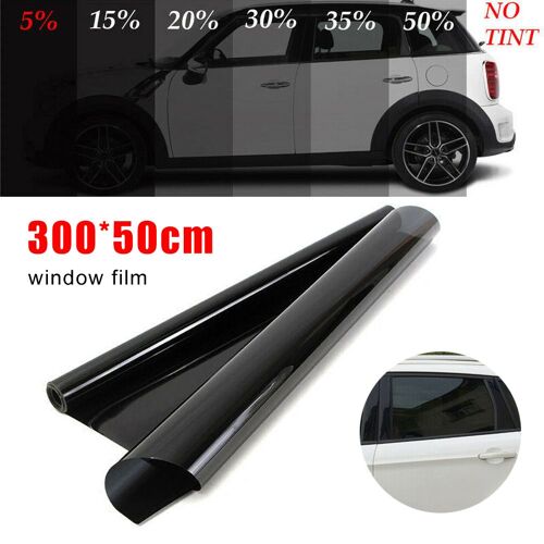 Film De Protection Solaire Uv Pour Vitres, Rouleau De 50x300cm Pour Automobile, Teinte 5/15/20/25/35/50% Vlt, Pare-Soleil, Autocollant Pour Verre