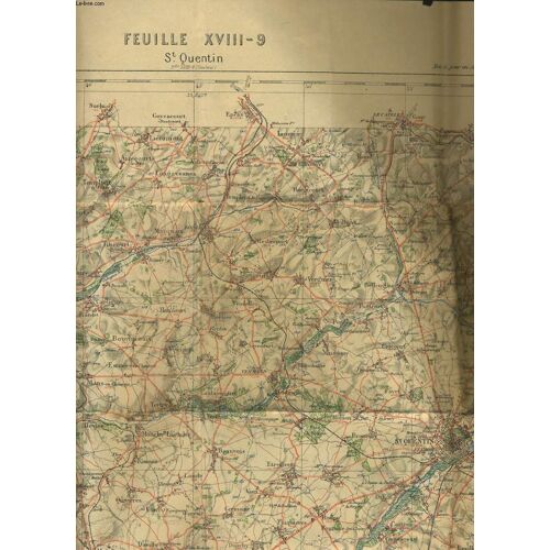 Carte  St Quentin Feuille Xviii - 9 Mise À Jour En Aout 1907