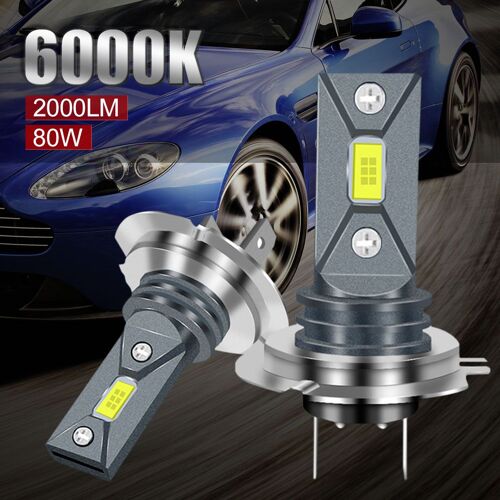 Ampoules De Phares De Voiture Led Antibrouillard, 1 Paire, 9005 H4 H7 H11 H16, 2000lm 80w 6000k, Lampe Blanche Super Brillante, Accessoires Automobiles
