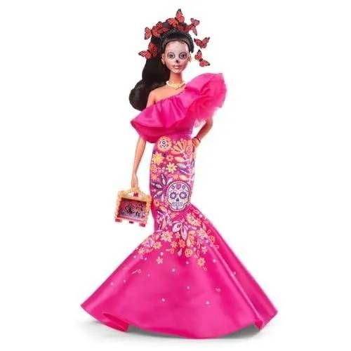Poupée Barbie Signature Daa De Muertos 2023 - BARBIE - Coffret avec socle et certificat d'authenticité - Rose