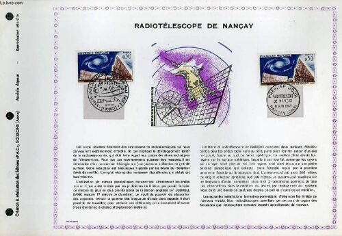 Feuillet Artistique Philatelique - Pac - Radiotelescope De Nancay