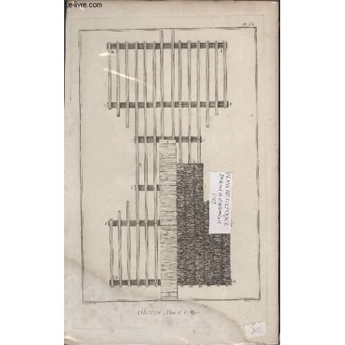 Gravure 18eme Siecle - Planches Originales De L'encyclopedie Diderot D'alembert In Folio - N°9 - Glaces Plan De La Roue