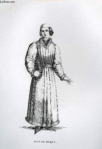 Gravure 19eme Noir Et Blanc - Jehan De Meung Ou Mehun