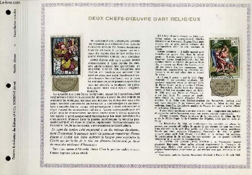 Feuillet Artistique Philatelique - Pac - Deux Chefs-D'oeuvres D'art Religieux