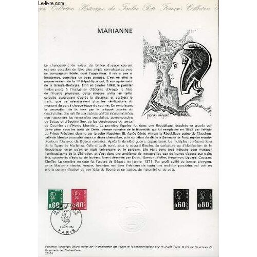 Document Philatelique Officiel N°25-74 - Marianne (N°1814 Et 1816 Yvert Et Teillier)