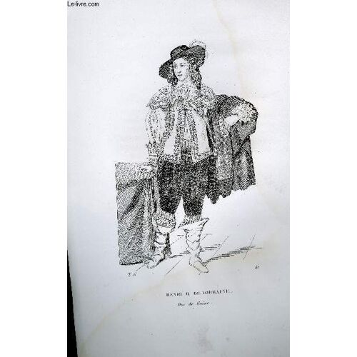 Gravure 19eme Noir Et Blanc - Henri Ii De Lorraine