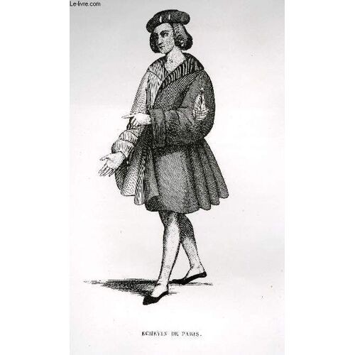 Gravure 19eme Noir Et Blanc - Echevin