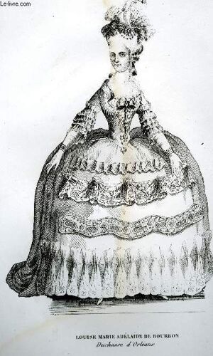 Gravure 19eme Noir Et Blanc - Louise-Marie-Adelaide De Bourbon