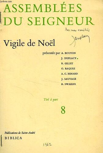 Assemblees Du Seigneur, N° 8, Vigile De Noel, Extrait, L'epitre (Rm 1, 1-6), Paul Apotre Du Fils De Dieu Aupres Des Nations