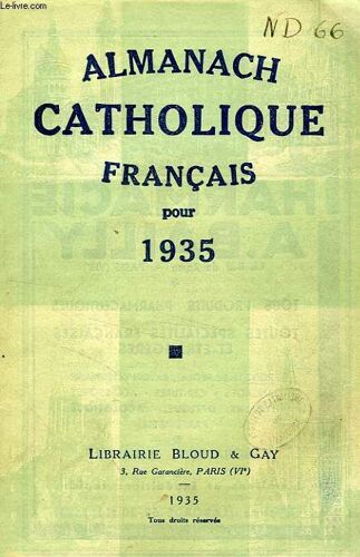 Almanach Catholique Francais Pour 1935   de COLLECTIF   Format Broché (Livre)