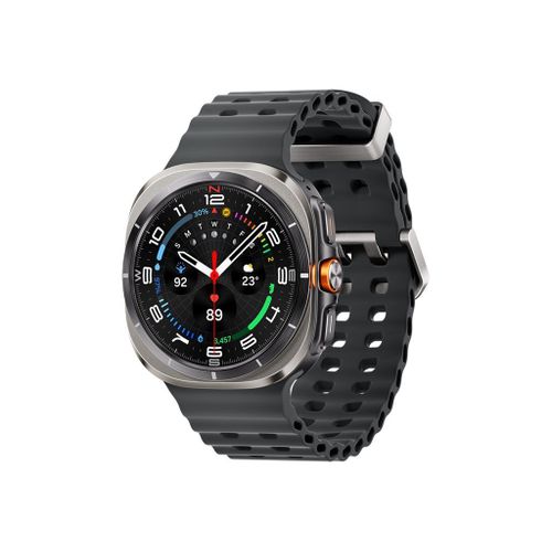 Montre Connectée Samsung Galaxy Watch Ultra - Boîtier 47 mm avec bracelet caoutchouc taille S/M/L - 4G - Argent Titane
