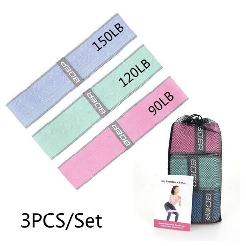Set De Mini Bandes Élastiques De Résistance, 3 Pièces, 90 ? 150 Lb, En Caoutchouc Extensible, Équipement De Fitness, Yoga, Exercice De Fessiers - 21sjd0705a04776