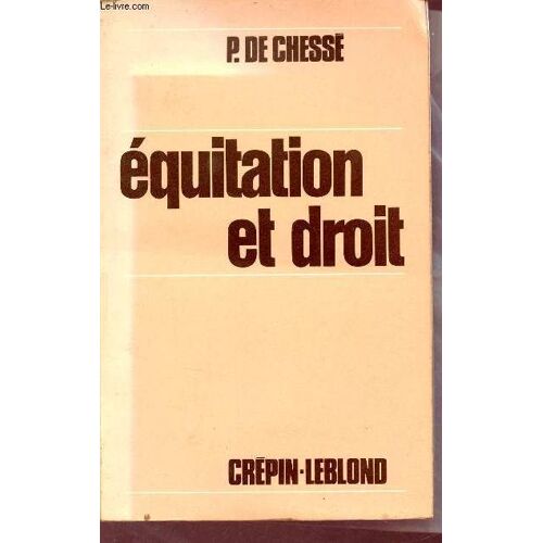Equitation Et Droit.