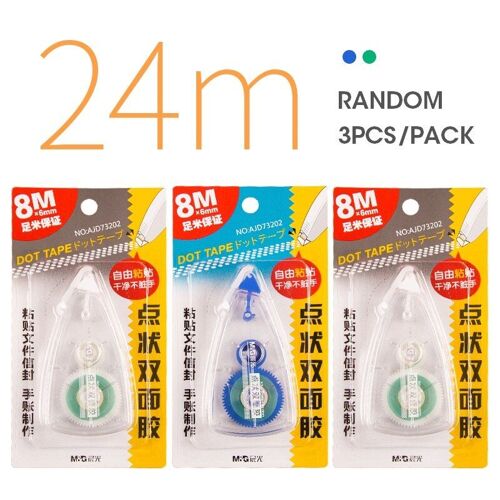 Ruban Adhésif Double Face Pour Scrapbooking, Rouleau À Points Adhésif Pour Enfants À L'école, 24/48m