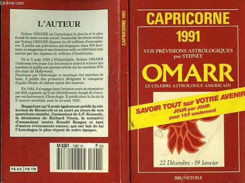 Capricorne 1991 - 22 Decembre - 19 Janvier