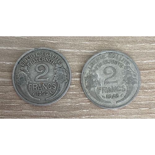 Lot 2 Pieces De 2 Francs Morlon, Aluminium (F.269/12 Et F.269/19)