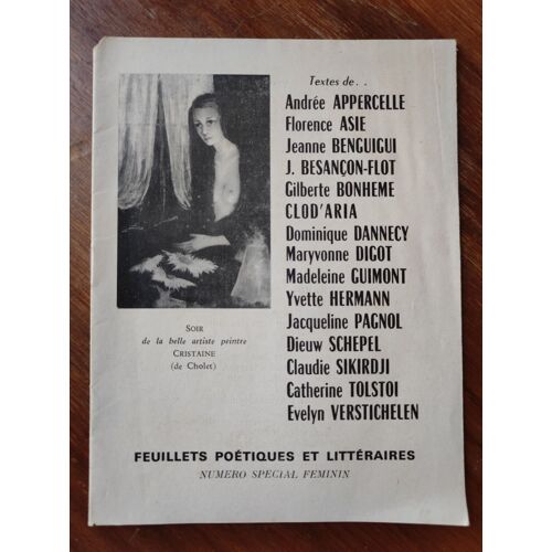 Feuillets Poétiques Et Littéraires N°103 - 1968 - Numéro Spécial Féminin