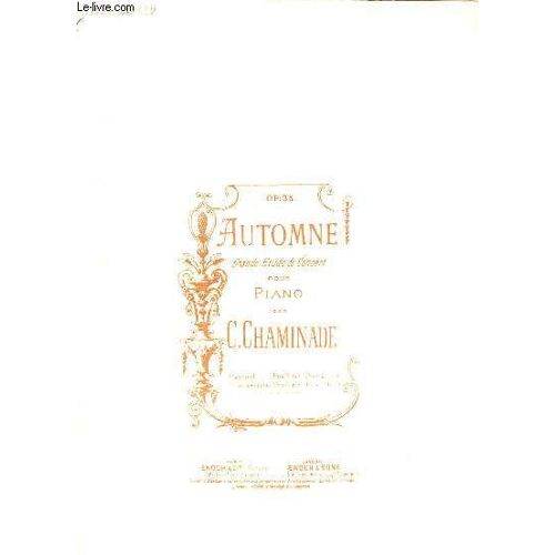 Automne. Grande Étude De Concert Pour Piano. Opus 35