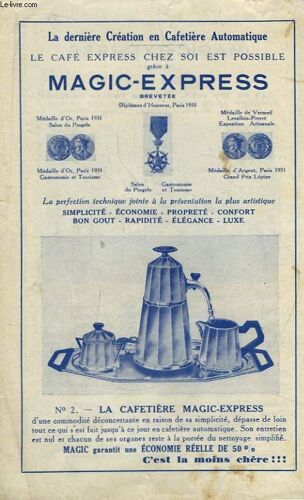 Brochure Publicitaire De La Cafetière Automatique Magic-Express