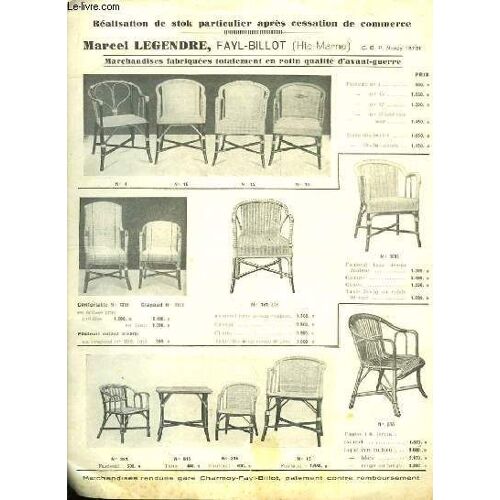 Catalogue Marcel Legendre