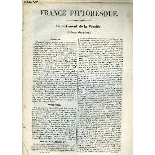France Pittoresque. Département De La Vendée (Ci-Devant Bas-Poitou)