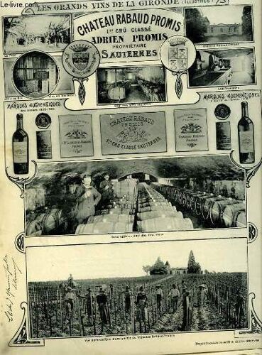 Les Vins De La Gironde Illustrés. Château Rabaud Promis