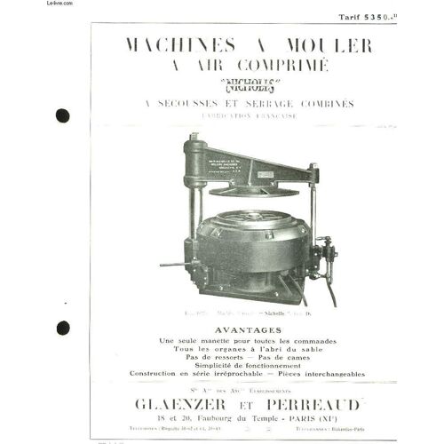 Machines À Mouler À Air Comprimé Nicholis, À Secousses Et Serrage Cobinés