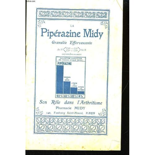 La Pipérazine Midy. Granulée Effervescente