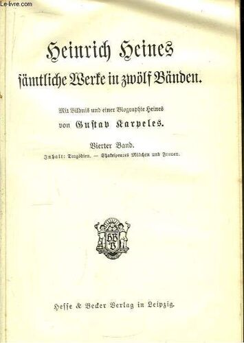 Fämtliche Werte In Zwölf Bänden. Tomes 4, 5 Et 6 En Un Seul Volume
