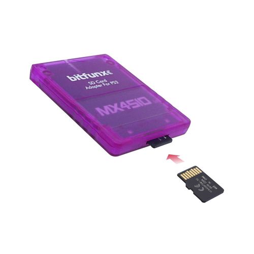 Bitfunx-Adaptateur De Carte Sd Pour Consoles Sony Playstation 2,Mx4sio,Sio2sd,Ps2 - Type Tf-Micro Sd Purple