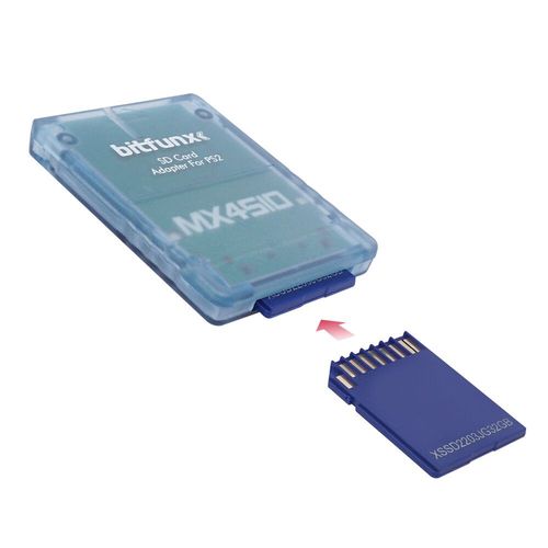 Bitfunx-Adaptateur De Carte Sd Pour Consoles Sony Playstation 2,Mx4sio,Sio2sd,Ps2 - Type Sd-Blue
