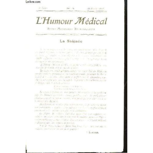 L'humour Médical N°4, 2ème Année : La Saignée